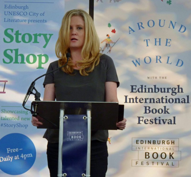 Carol Farrelly reading at Edinburgh Book Festival
