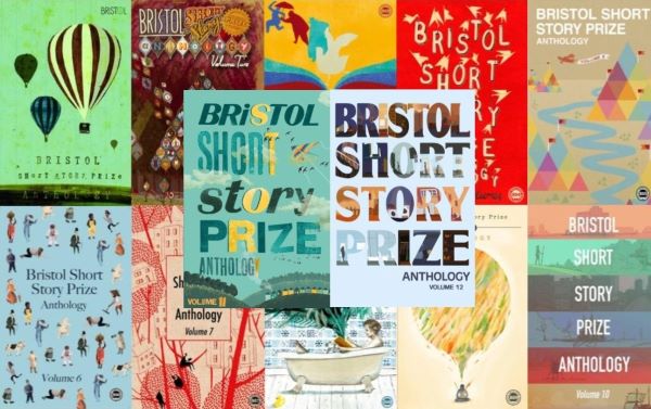 Collage of Bristol Prize anthology front covers 